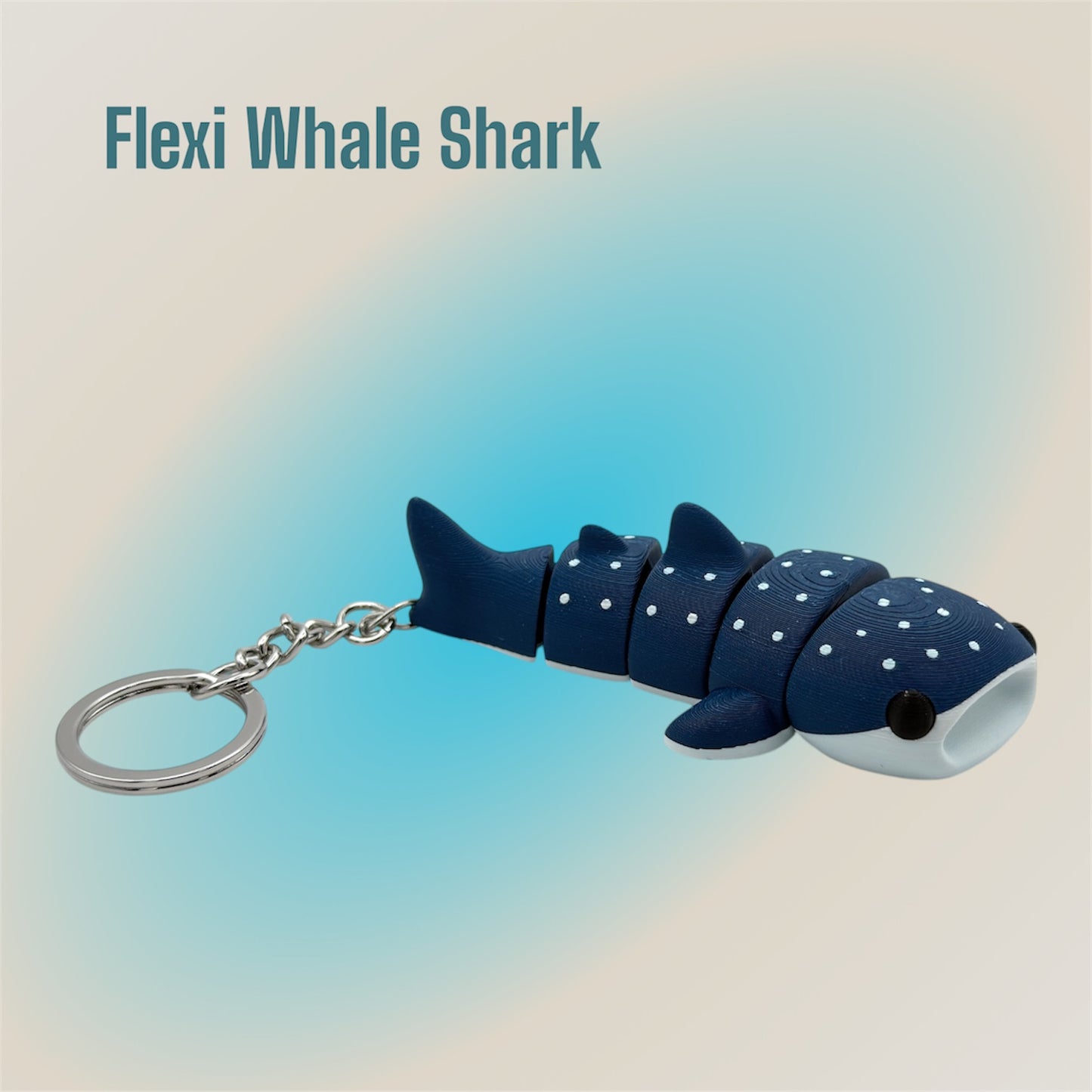 Flexi Whale Shark Keychain