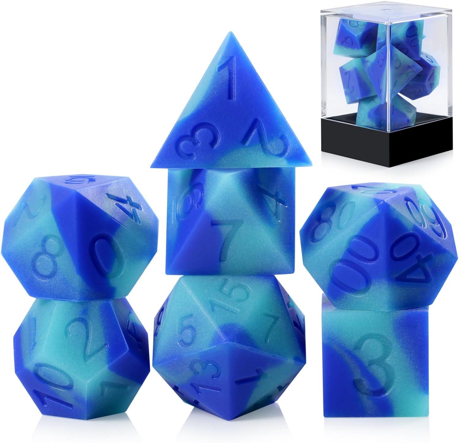 Aurora Luminosity Silicone Dice Set - Living Skies Games