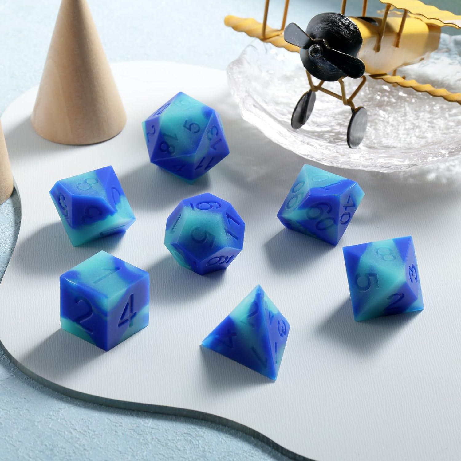 Aurora Luminosity Silicone Dice Set - Living Skies Games