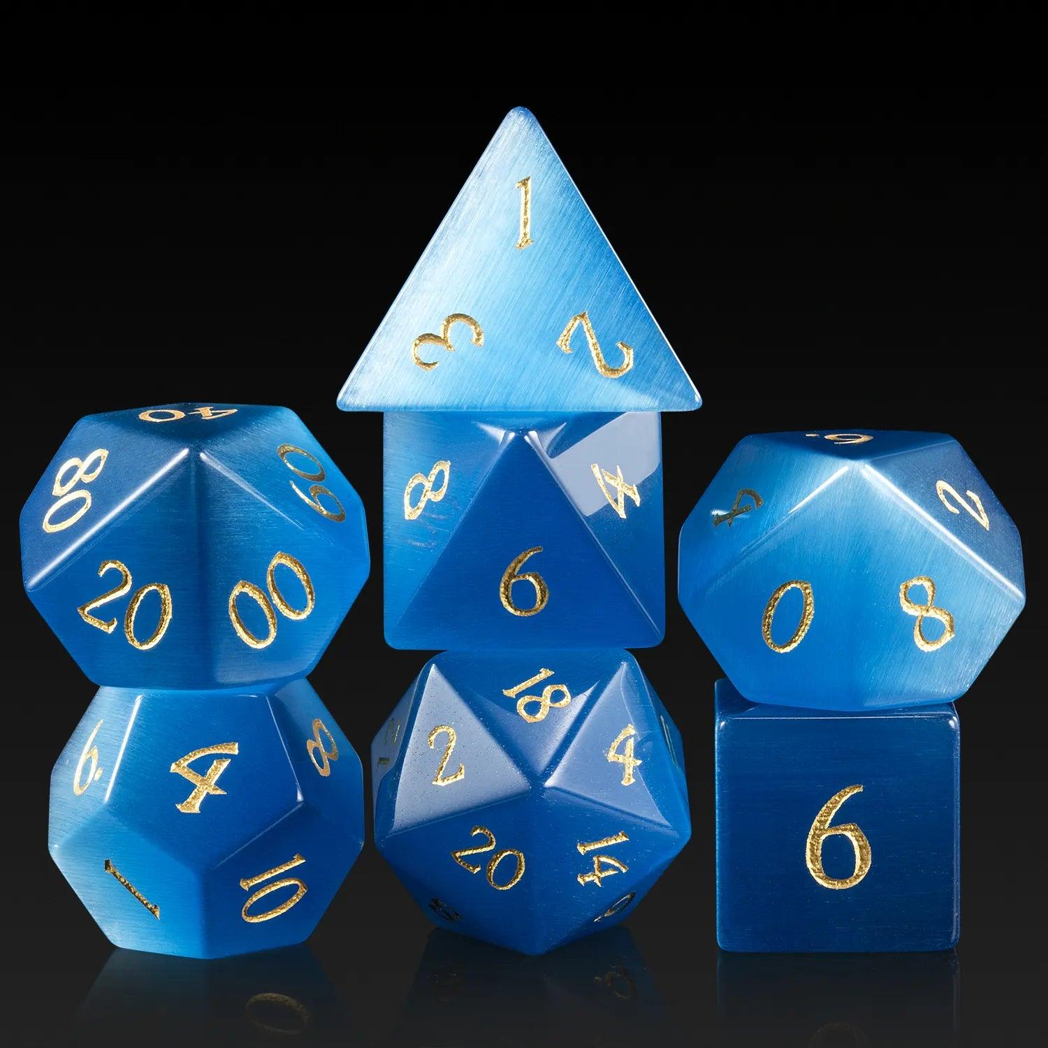 Blue Opal Oceanic Adventure Dice Set - Living Skies Games