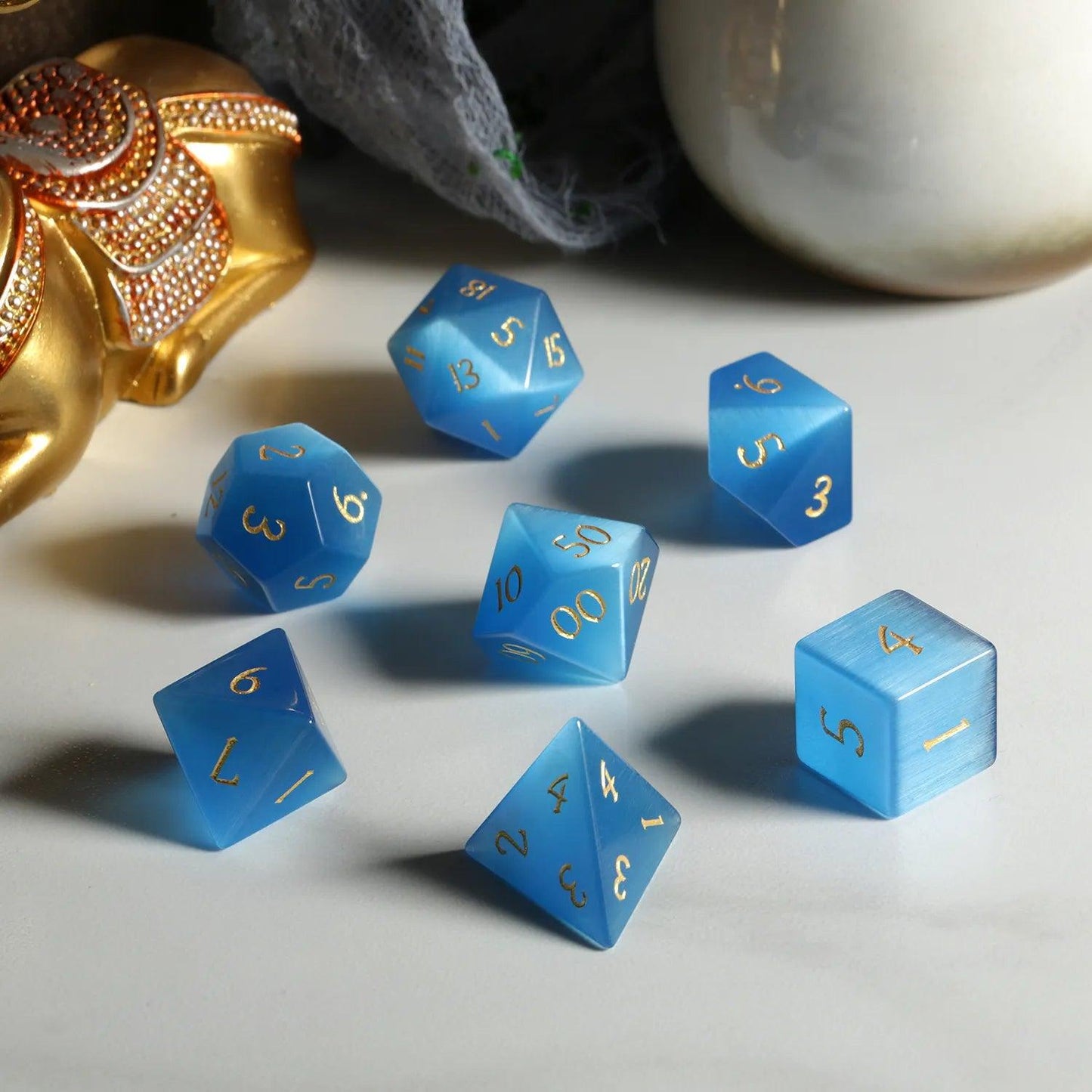 Blue Opal Oceanic Adventure Dice Set - Living Skies Games