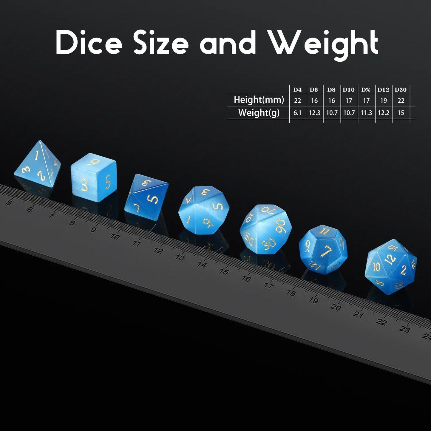 Blue Opal Oceanic Adventure Dice Set - Living Skies Games