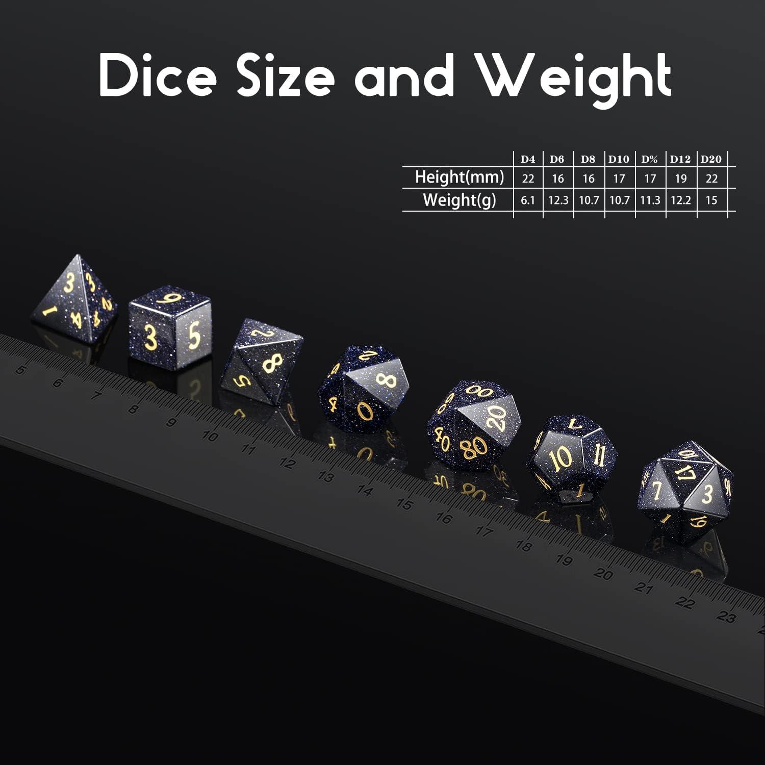 Blue Sandstone Galaxy Dice Set - Living Skies Games