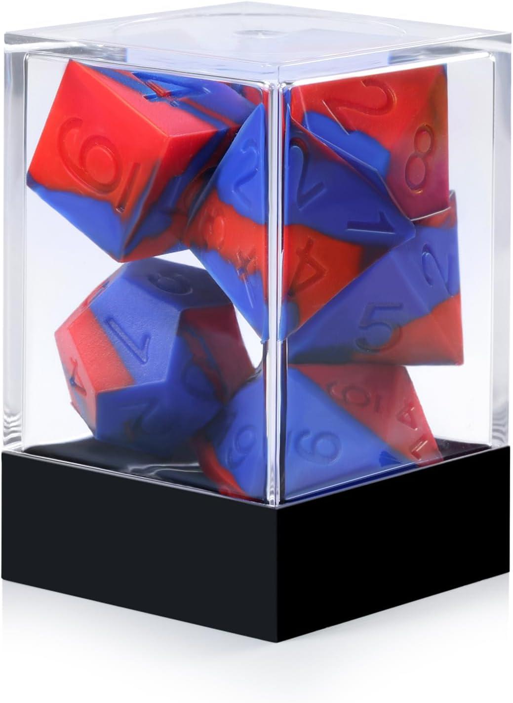 Cerulean Flame Silicone Dice Set - Living Skies Games