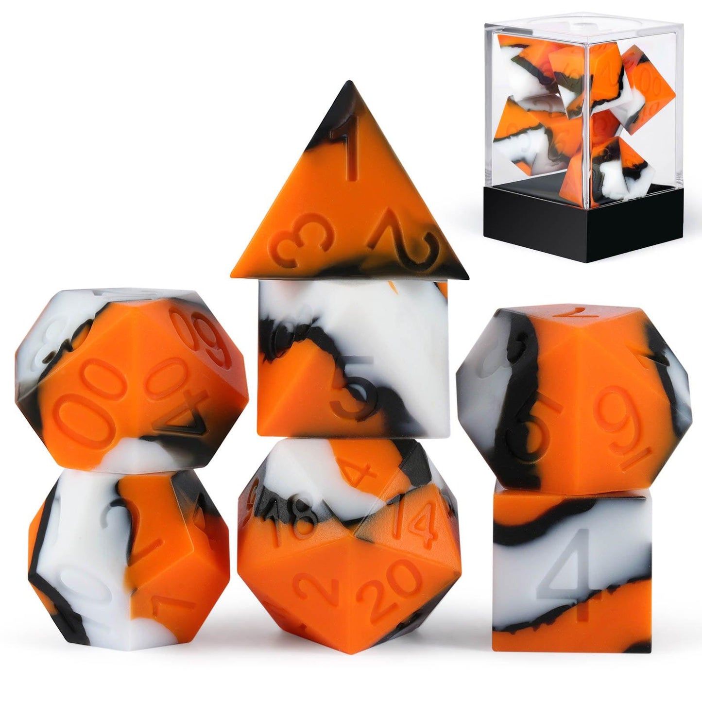 Citrus Eclipse Silicone Dice Set - Living Skies Games