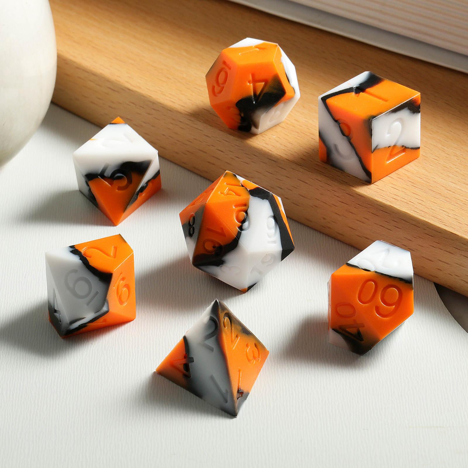 Citrus Eclipse Silicone Dice Set - Living Skies Games