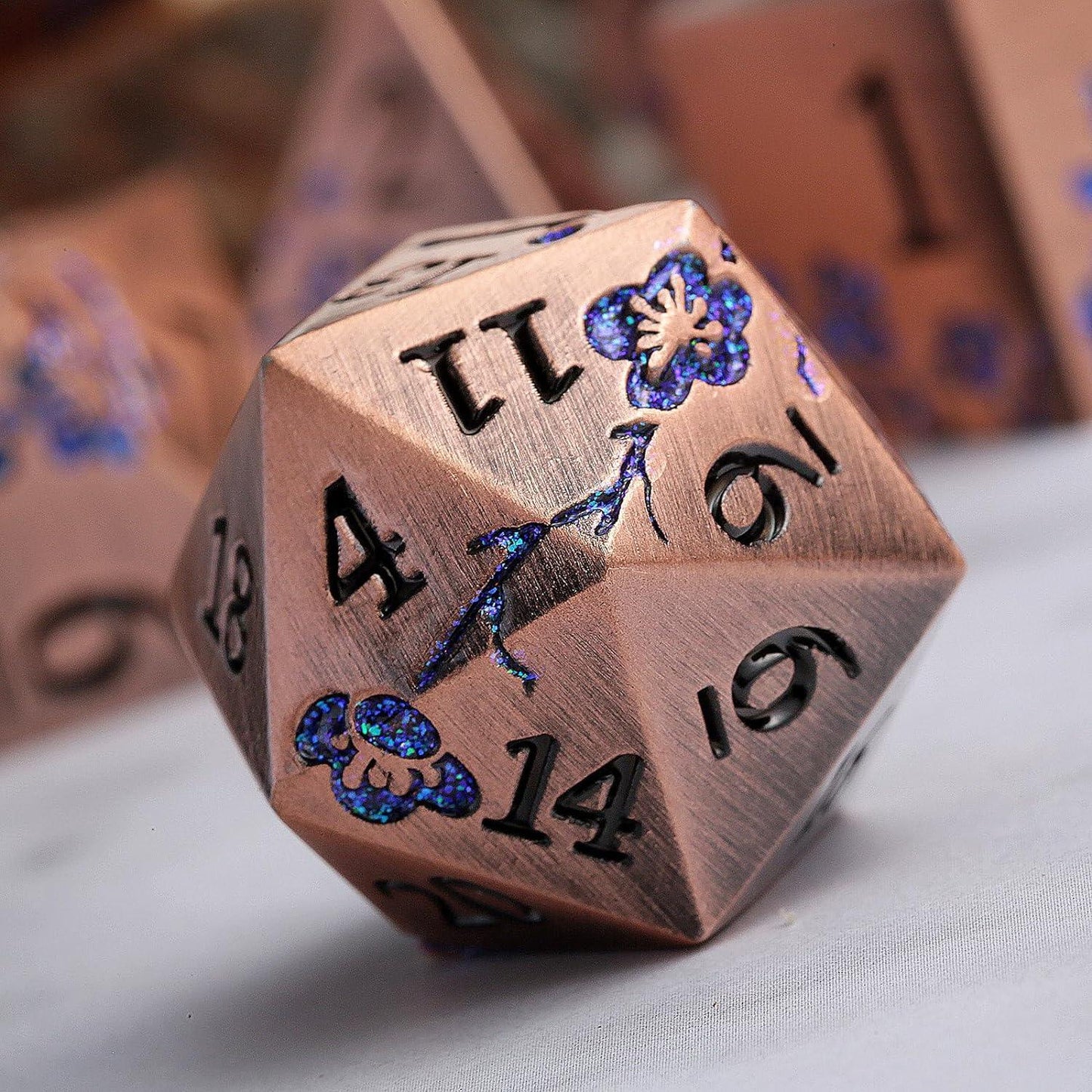 Copper Blossom Elegance Dice Set - Living Skies Games