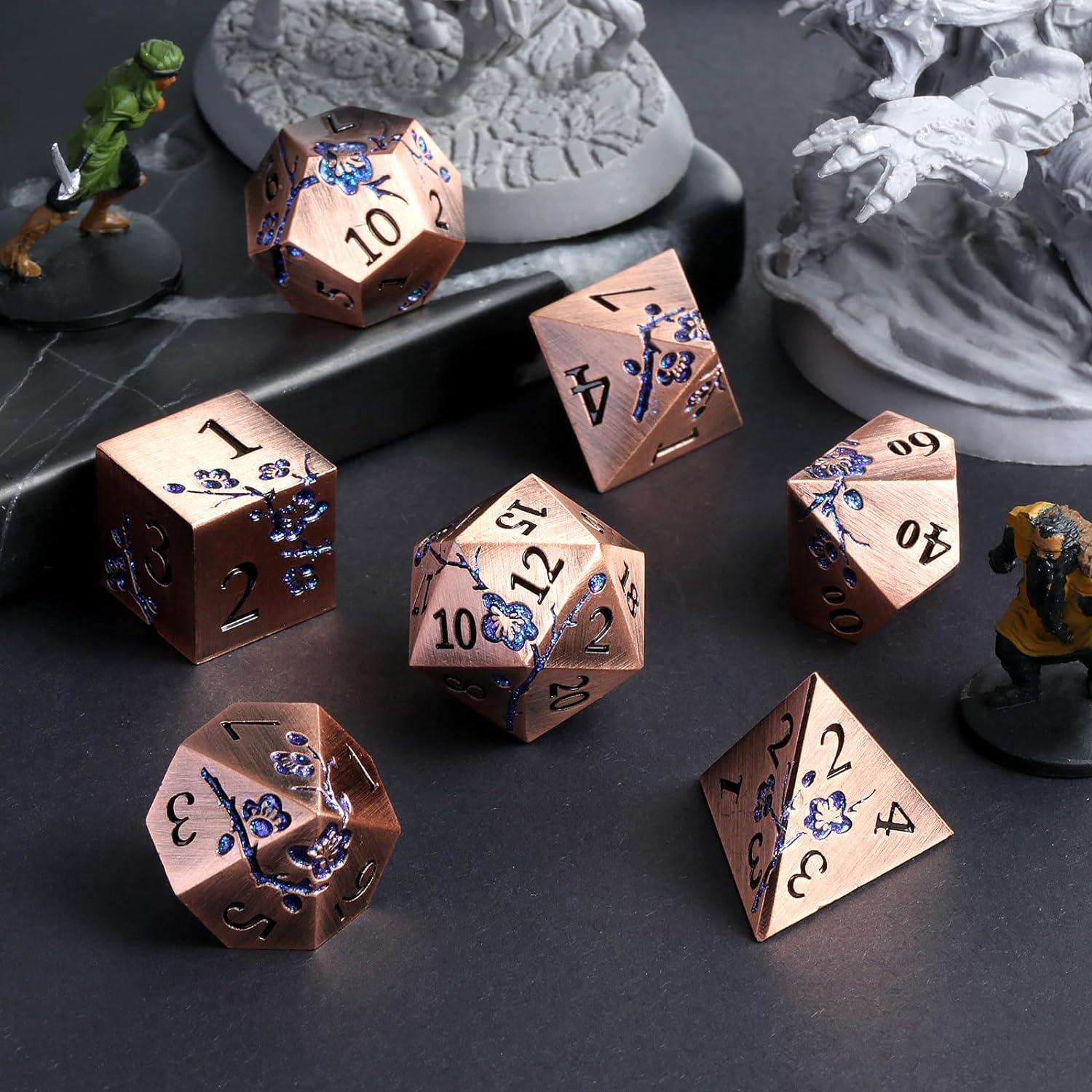 Copper Blossom Elegance Dice Set - Living Skies Games