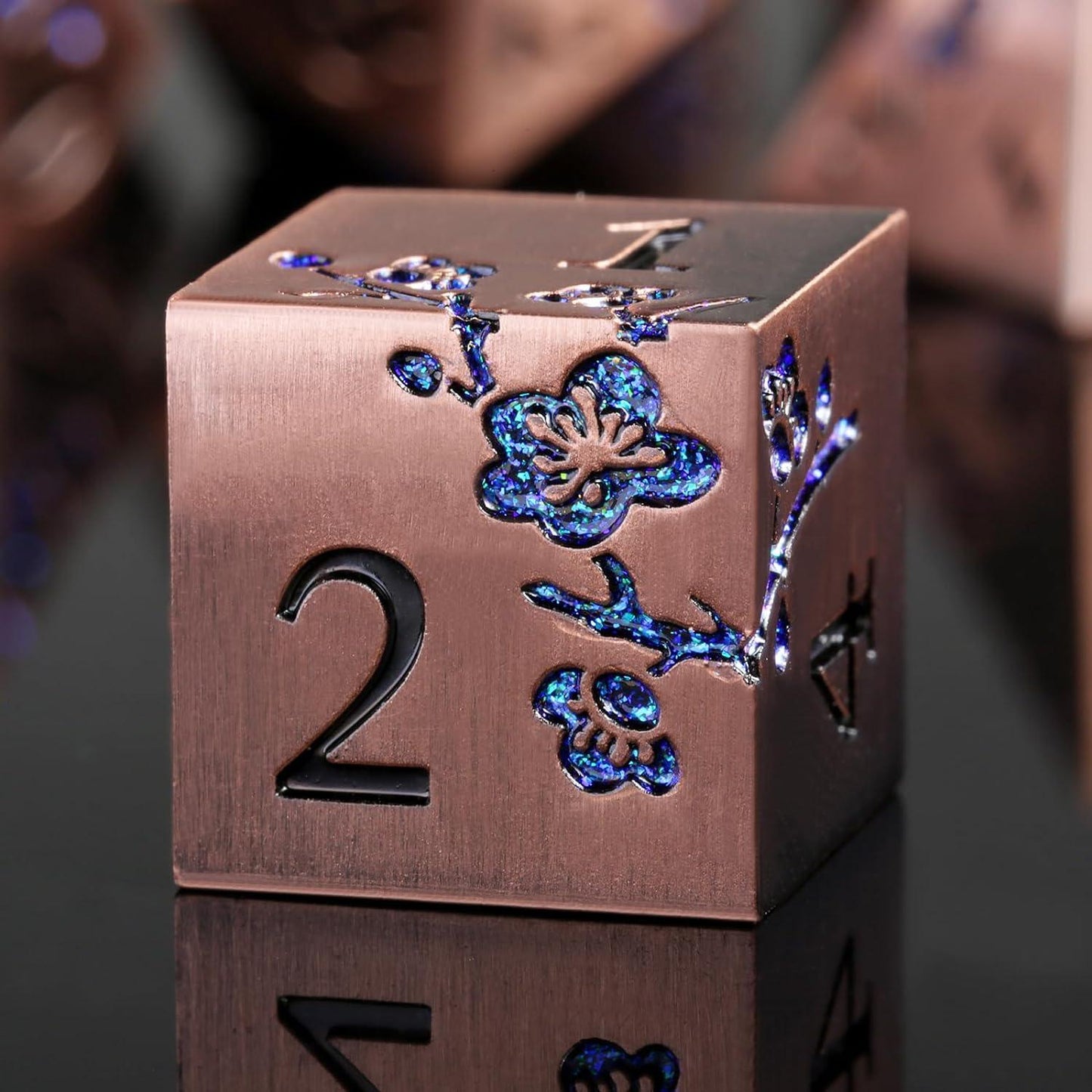 Copper Blossom Elegance Dice Set - Living Skies Games