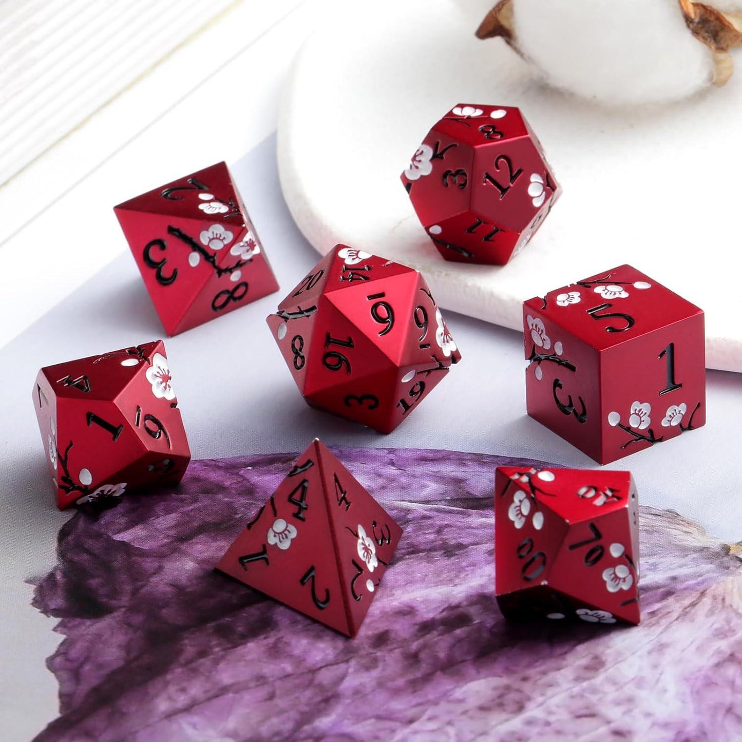 Crimson Sakura Legend Dice Set - Living Skies Games