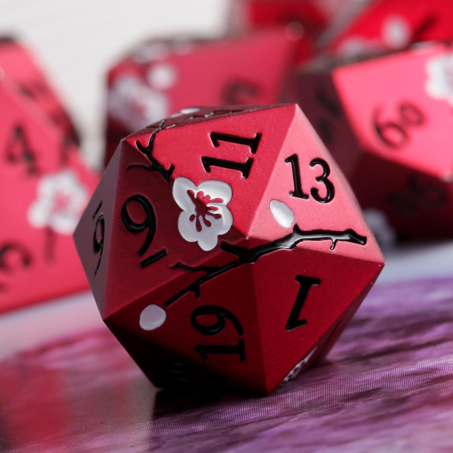 Crimson Sakura Legend Dice Set - Living Skies Games