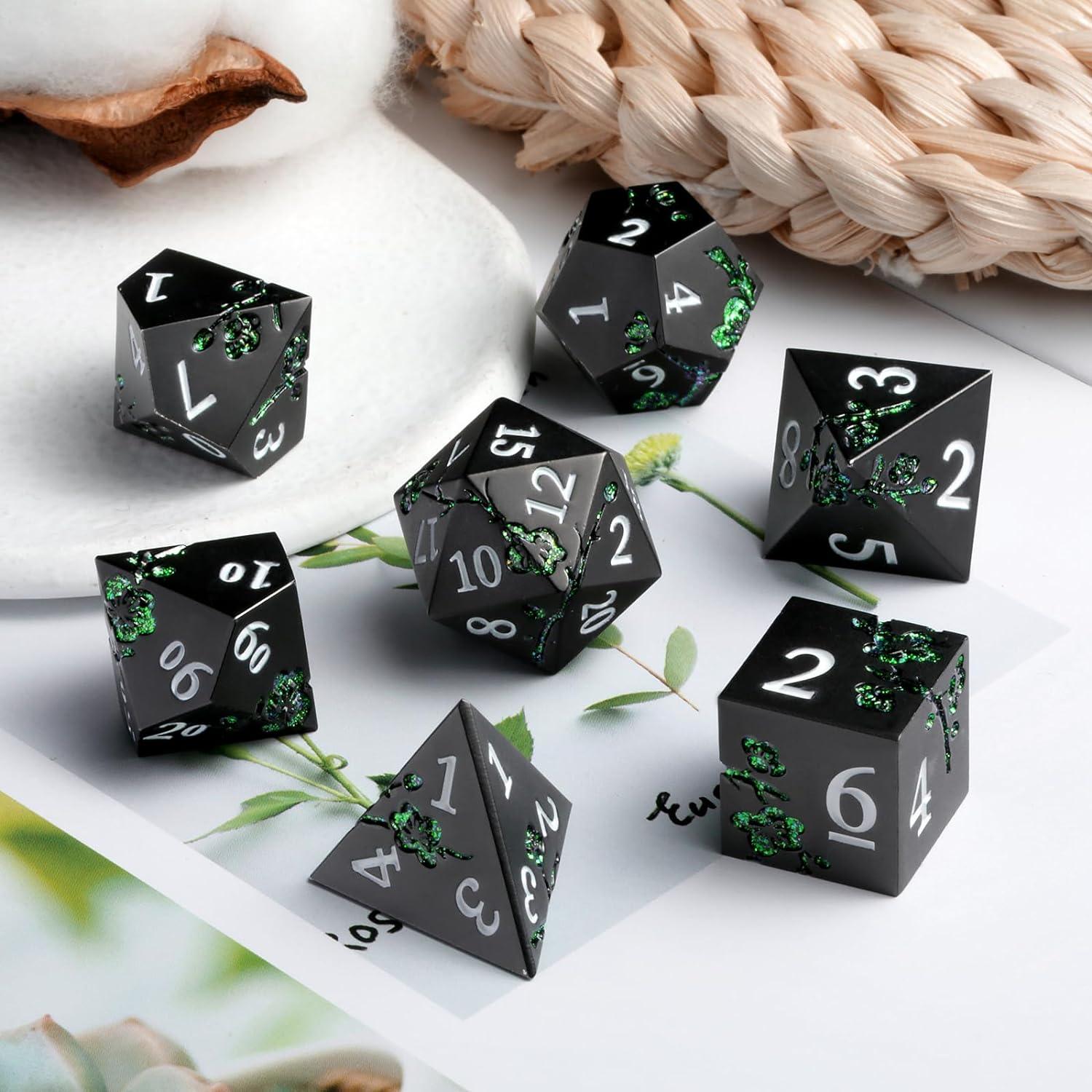 Emerald Blossom Tranquility Dice Set - Living Skies Games