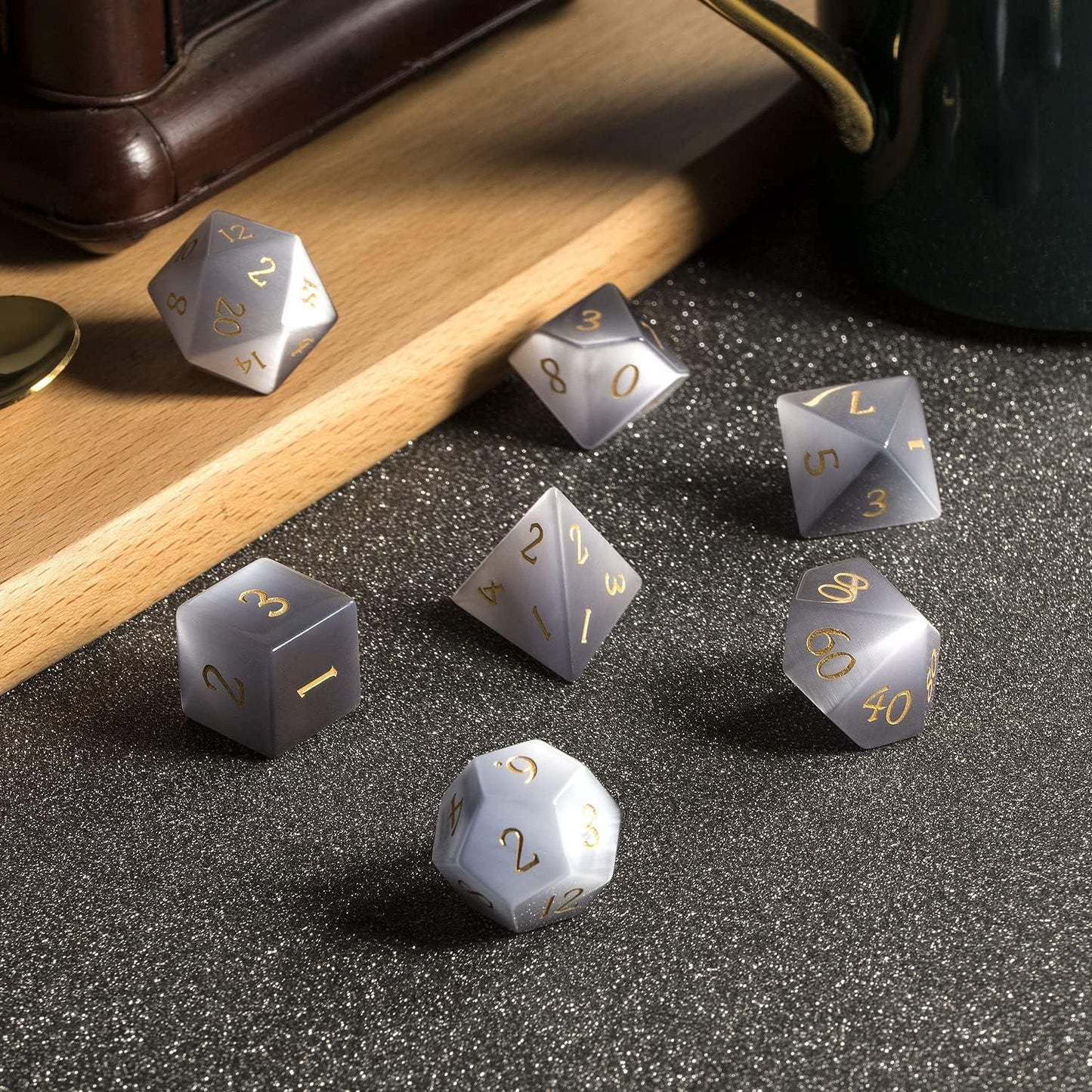 Grey Opal Enigma Dice Set - Living Skies Games