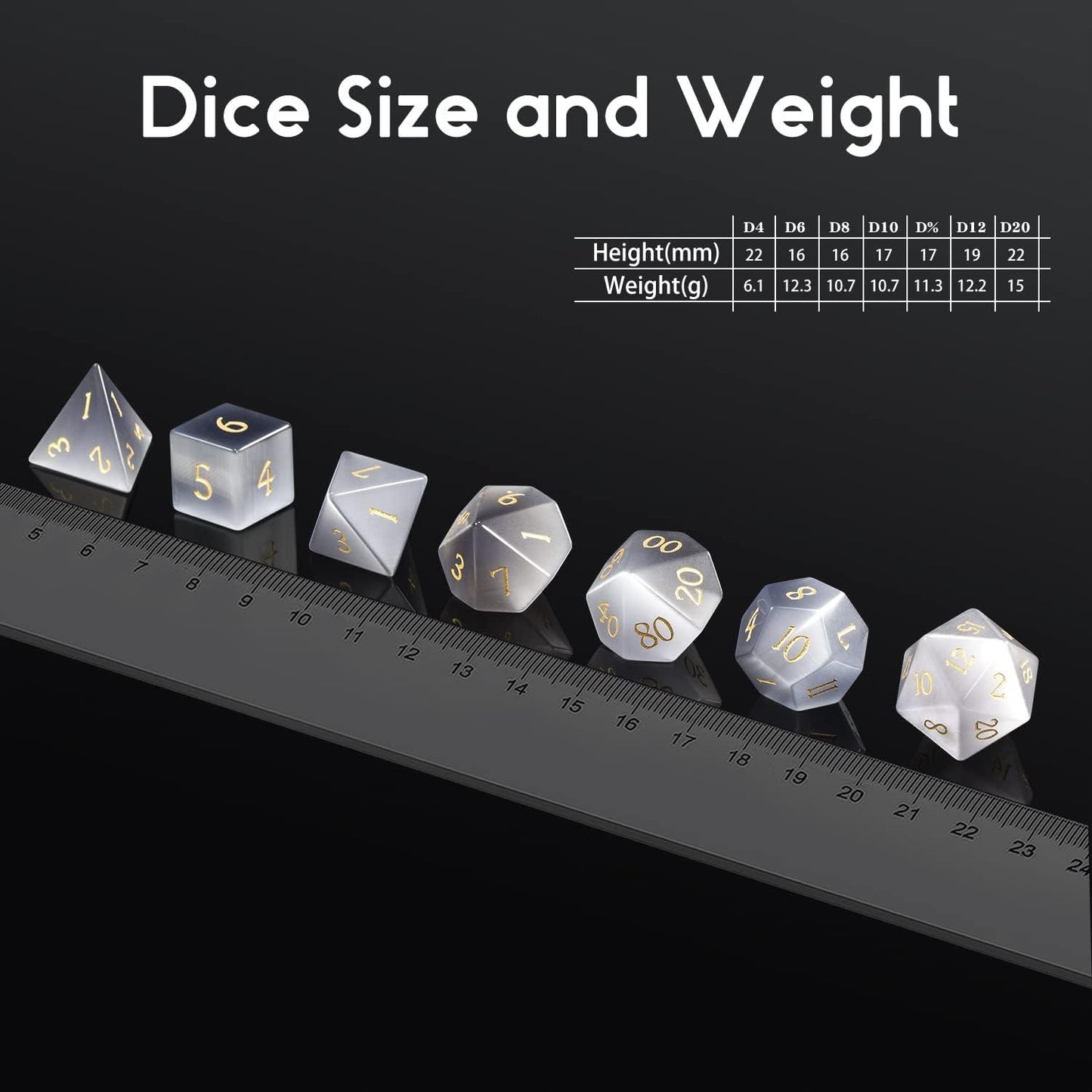 Grey Opal Enigma Dice Set - Living Skies Games