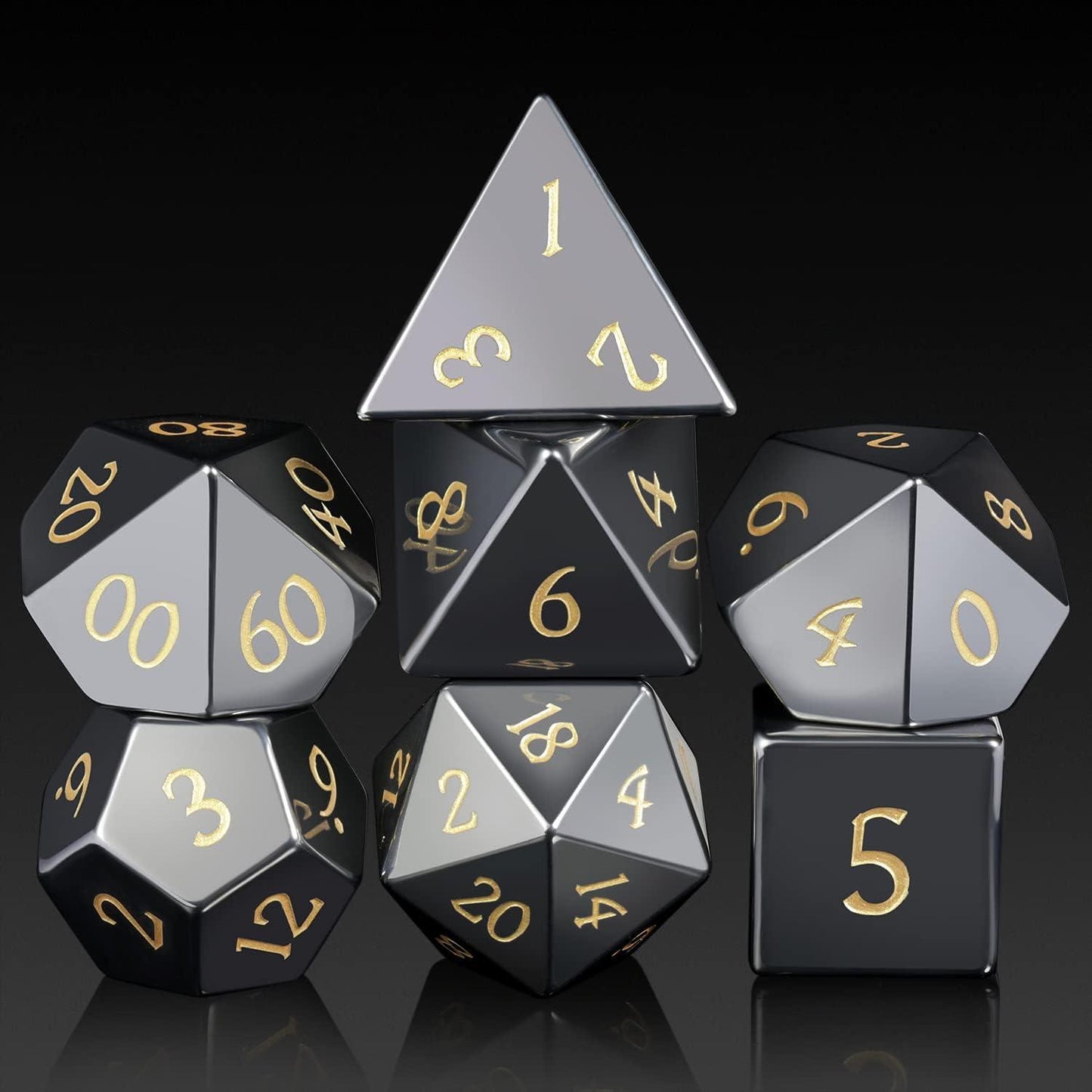 Hematite Ironheart Dice Set - Living Skies Games