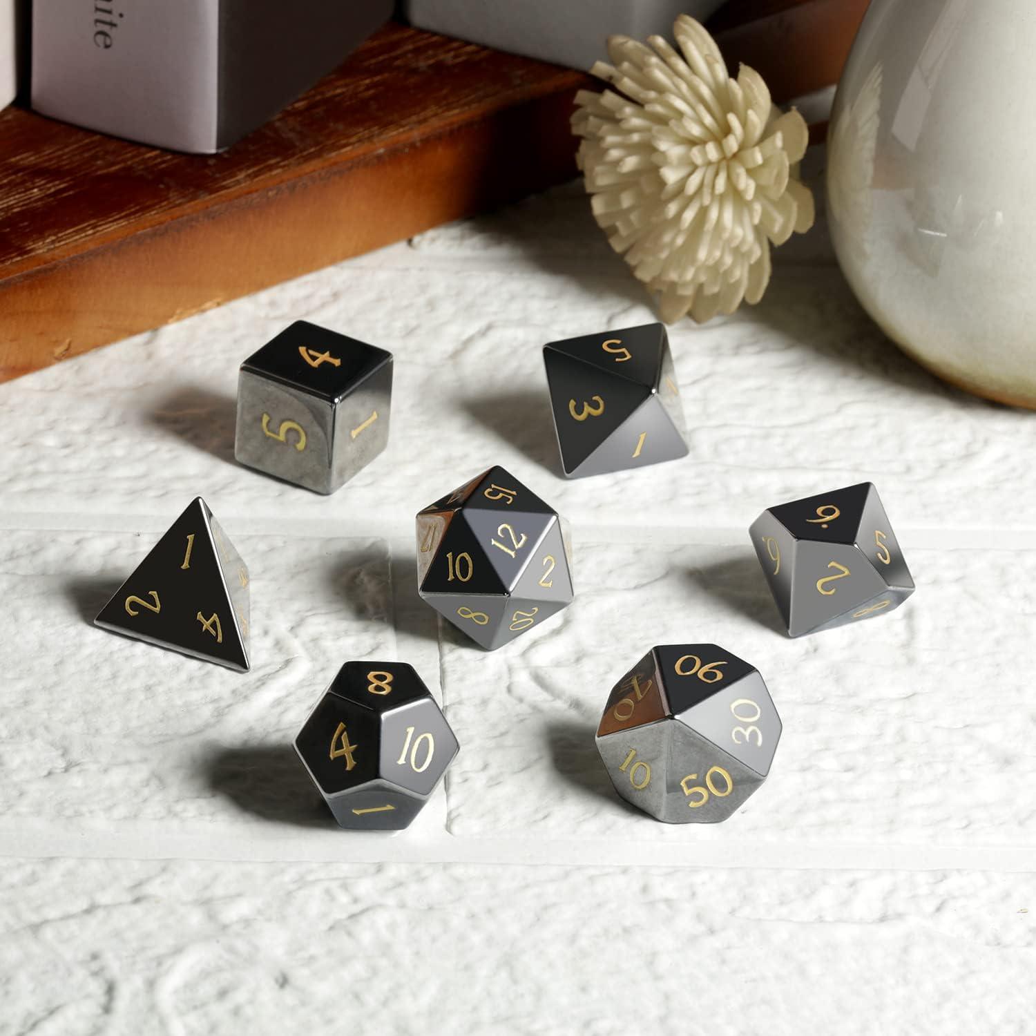 Hematite Ironheart Dice Set - Living Skies Games