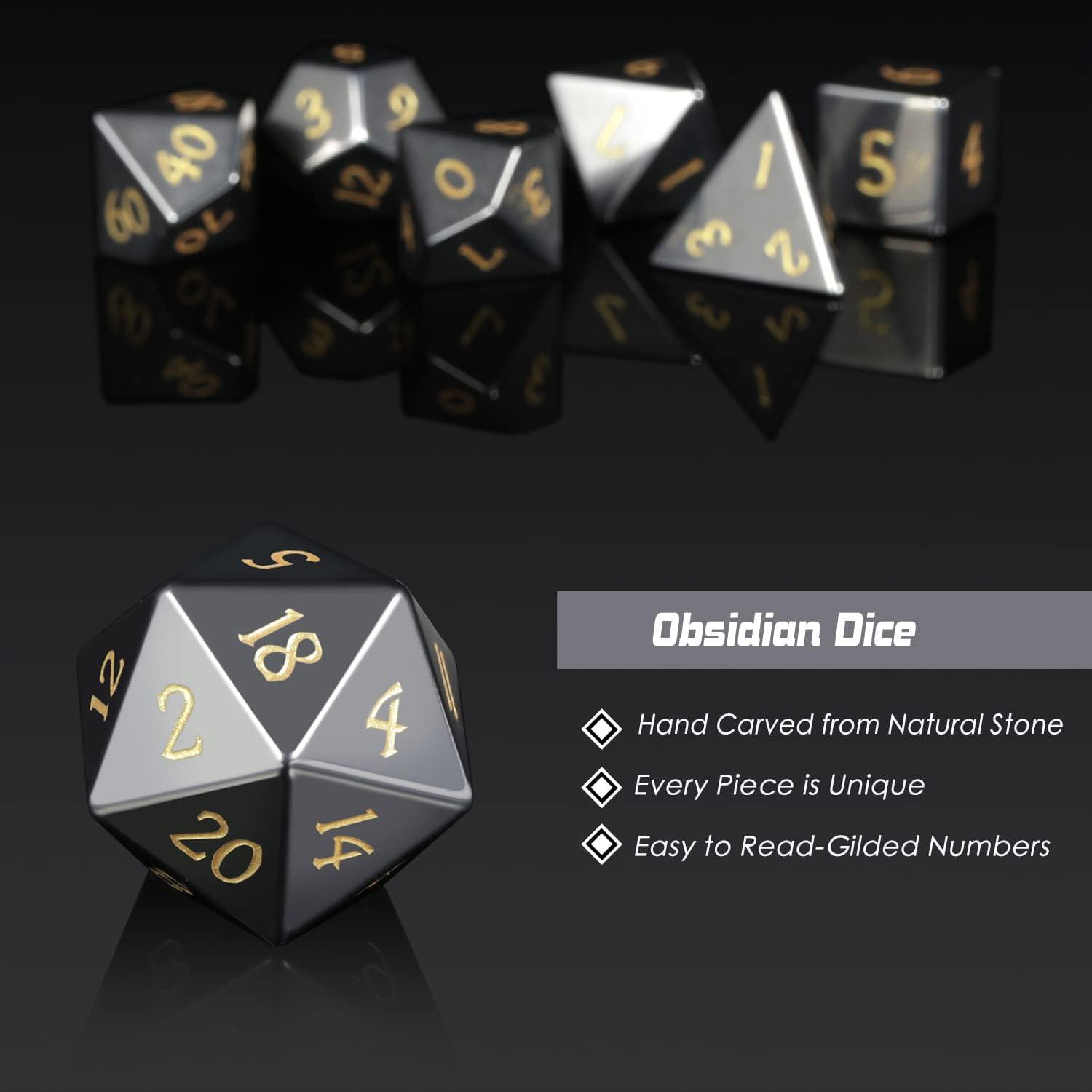 Hematite Ironheart Dice Set - Living Skies Games