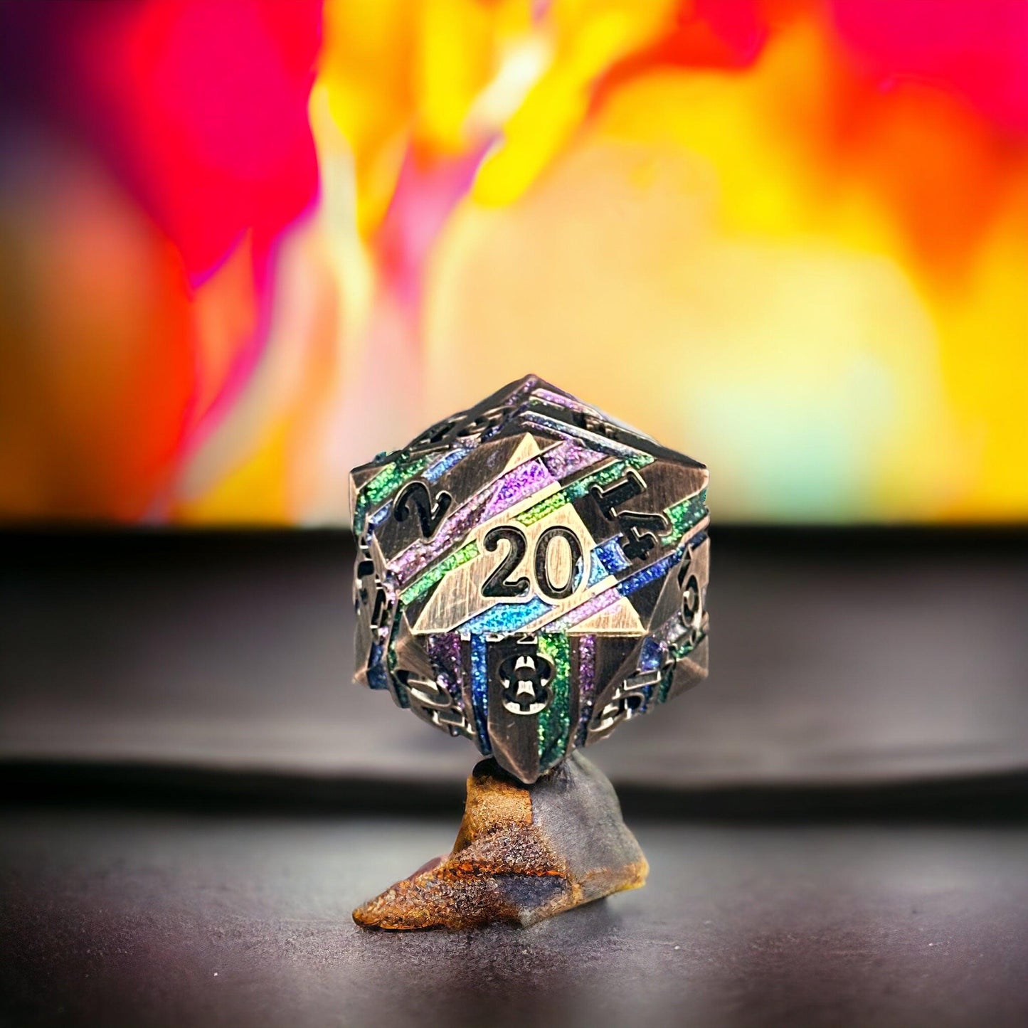 Kaleidoscope Dream Titan D20 Dice - Living Skies Games