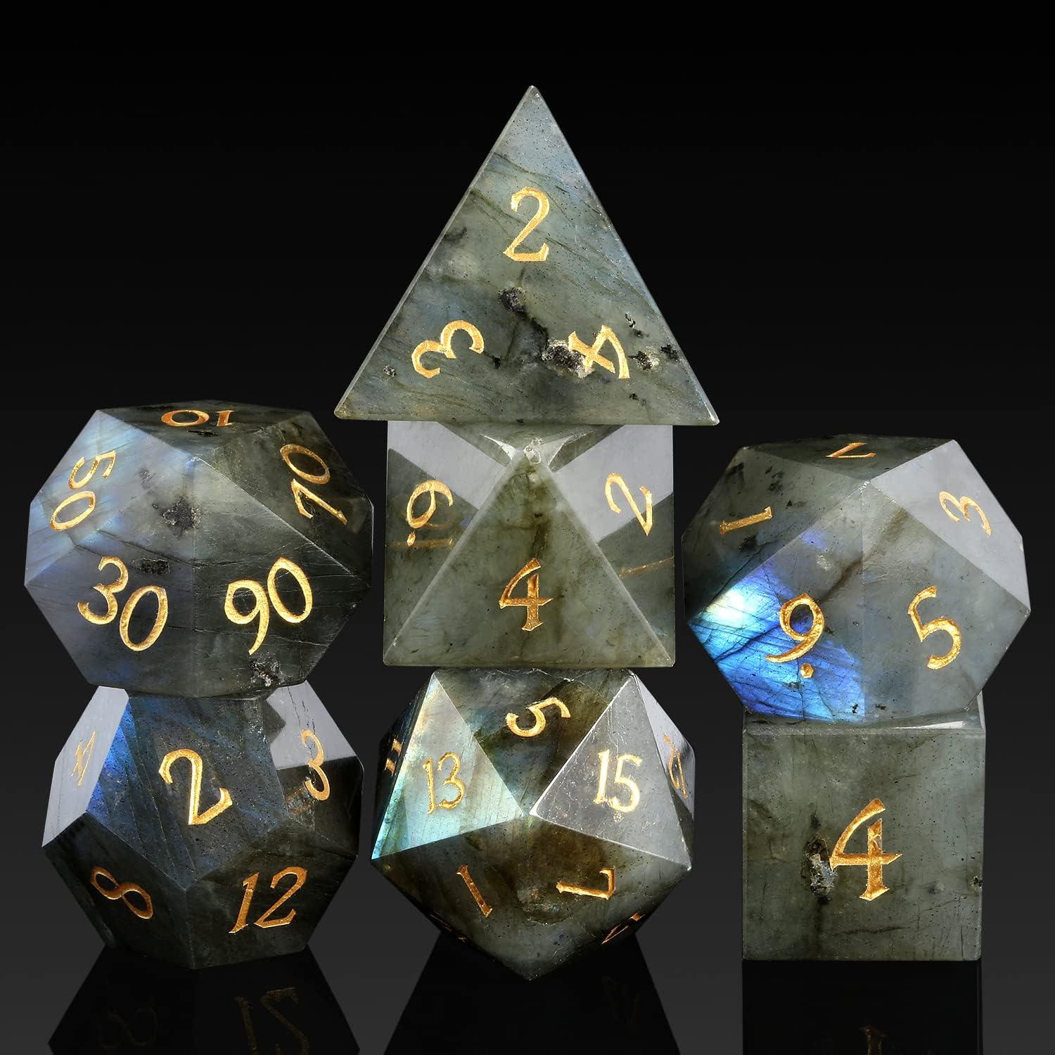 Labradorite Mystical Aura Dice Set - Living Skies Games