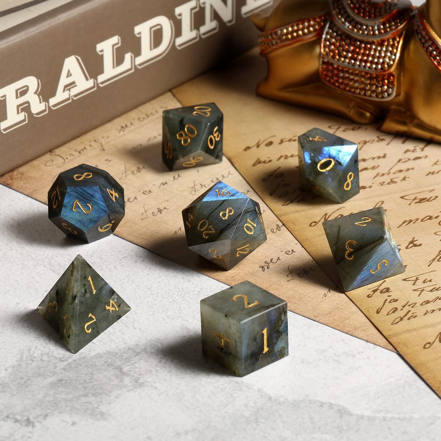 Labradorite Mystical Aura Dice Set - Living Skies Games