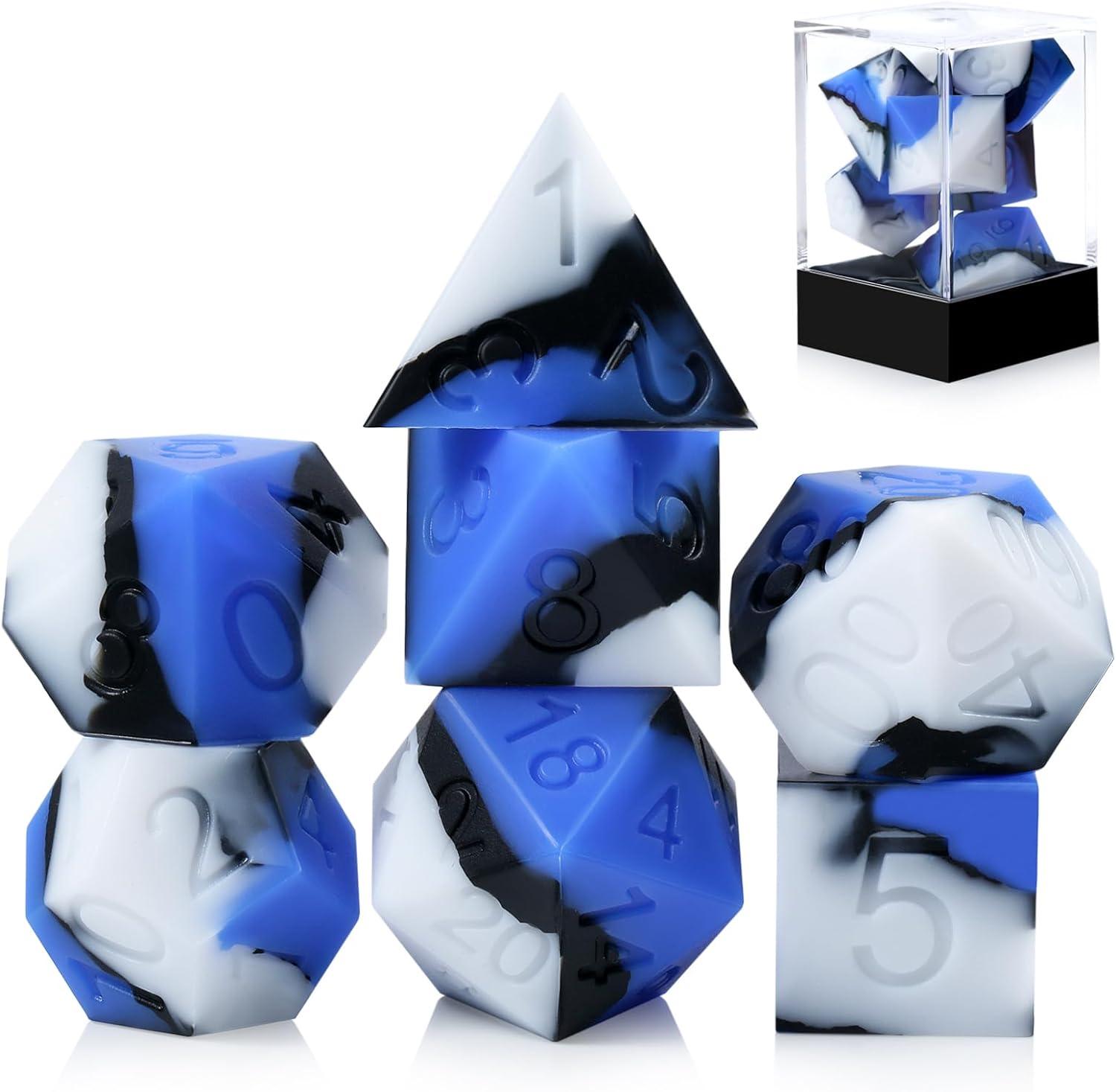 Midnight Swirl Silicone Dice Set - Living Skies Games