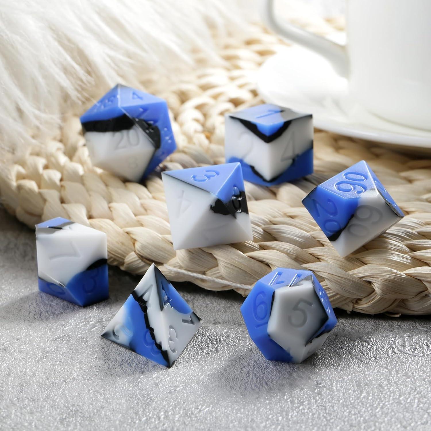 Midnight Swirl Silicone Dice Set - Living Skies Games