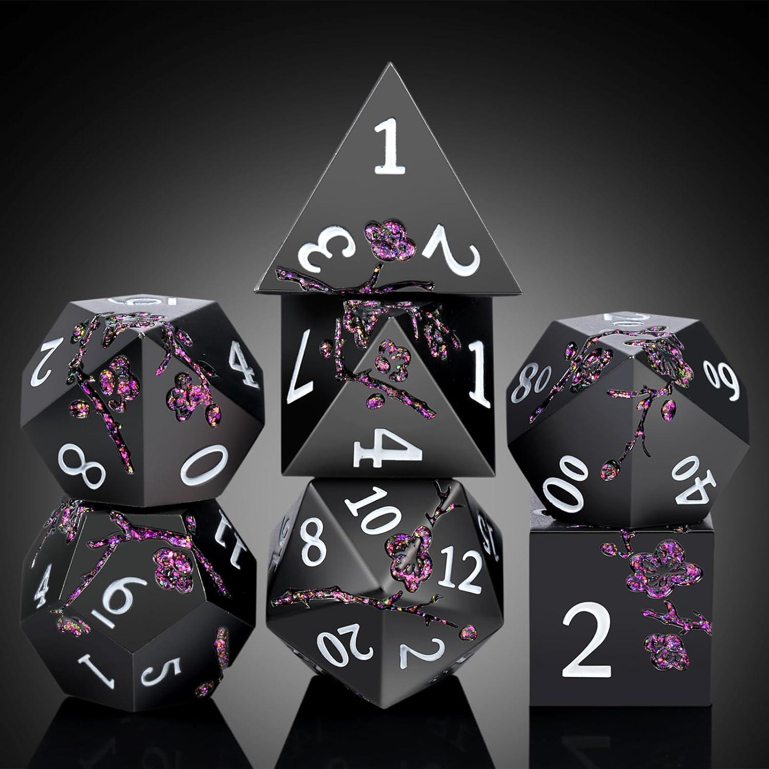 Midnight Wisteria Fantasy Dice Set - Living Skies Games