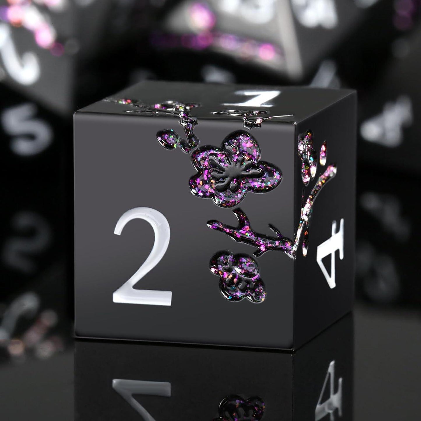 Midnight Wisteria Fantasy Dice Set - Living Skies Games