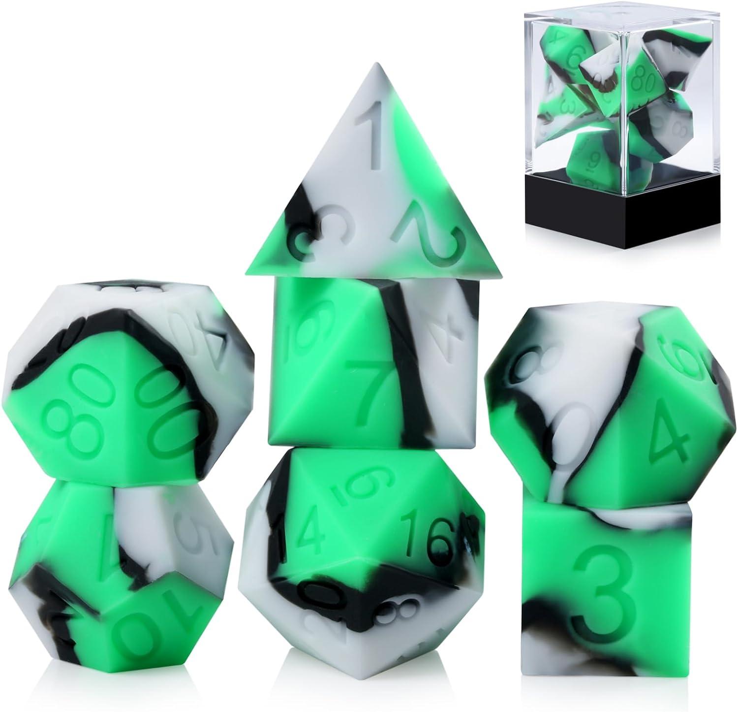 Monochrome Garden Silicone Dice Set - Living Skies Games