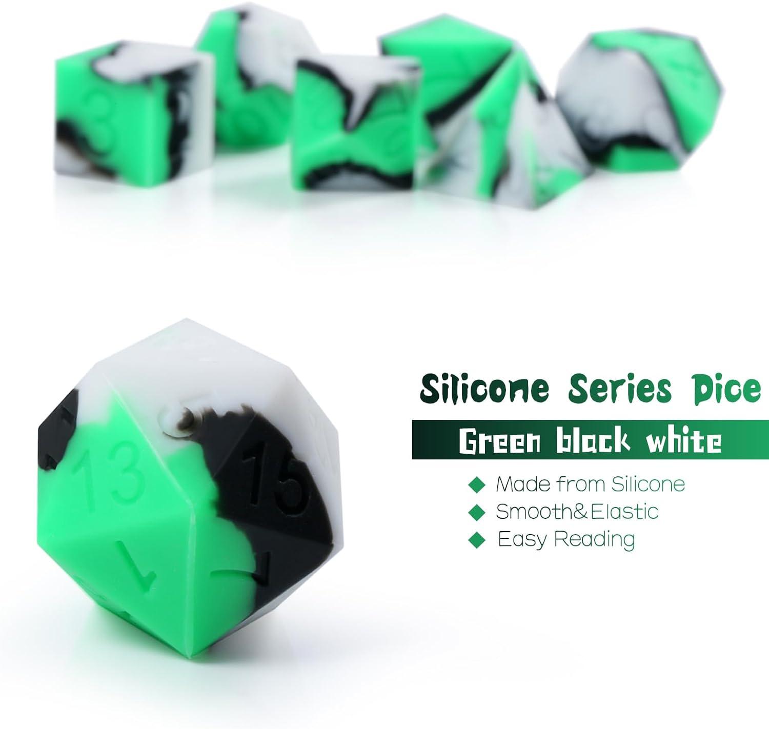 Monochrome Garden Silicone Dice Set - Living Skies Games