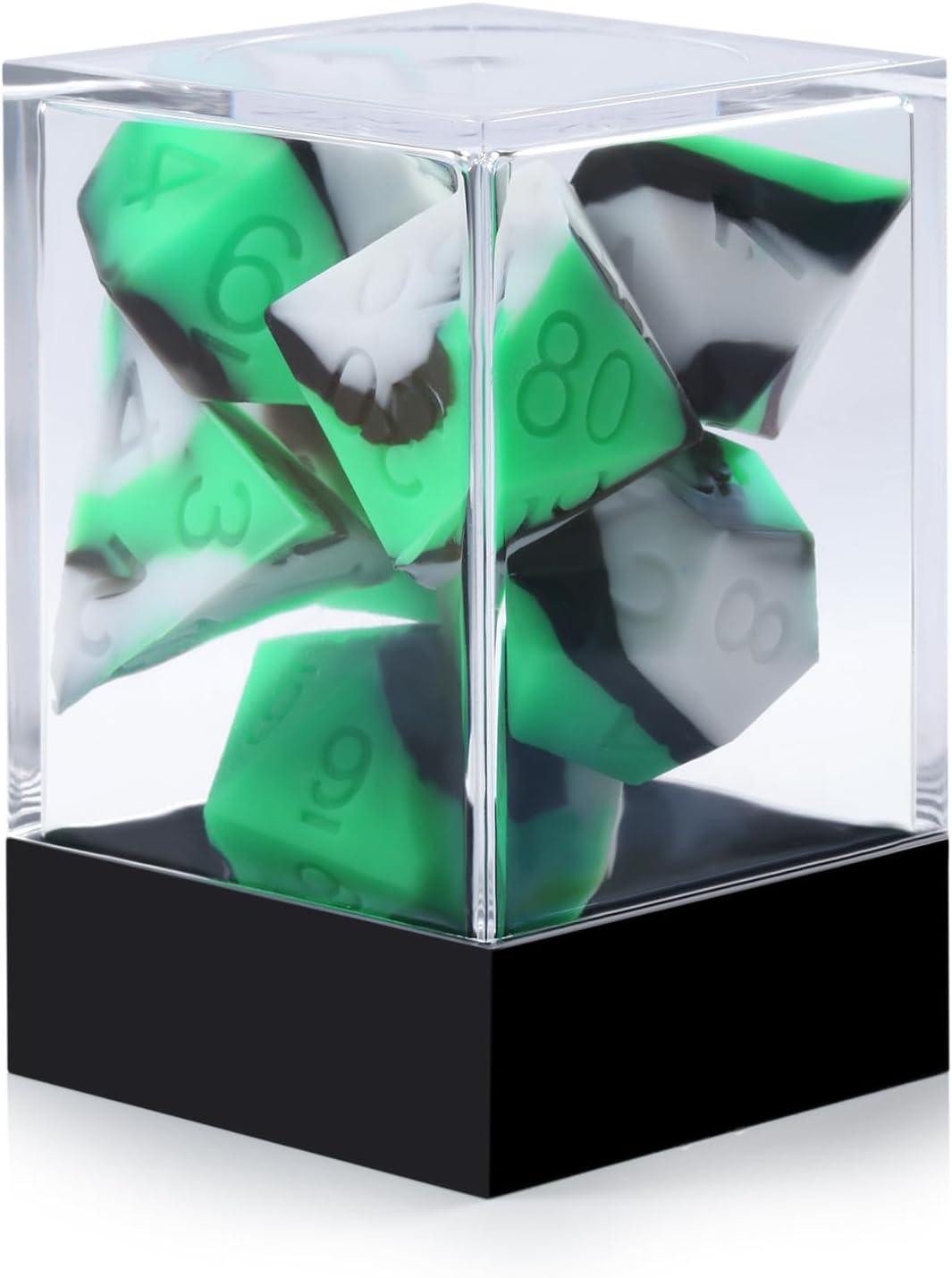 Monochrome Garden Silicone Dice Set - Living Skies Games