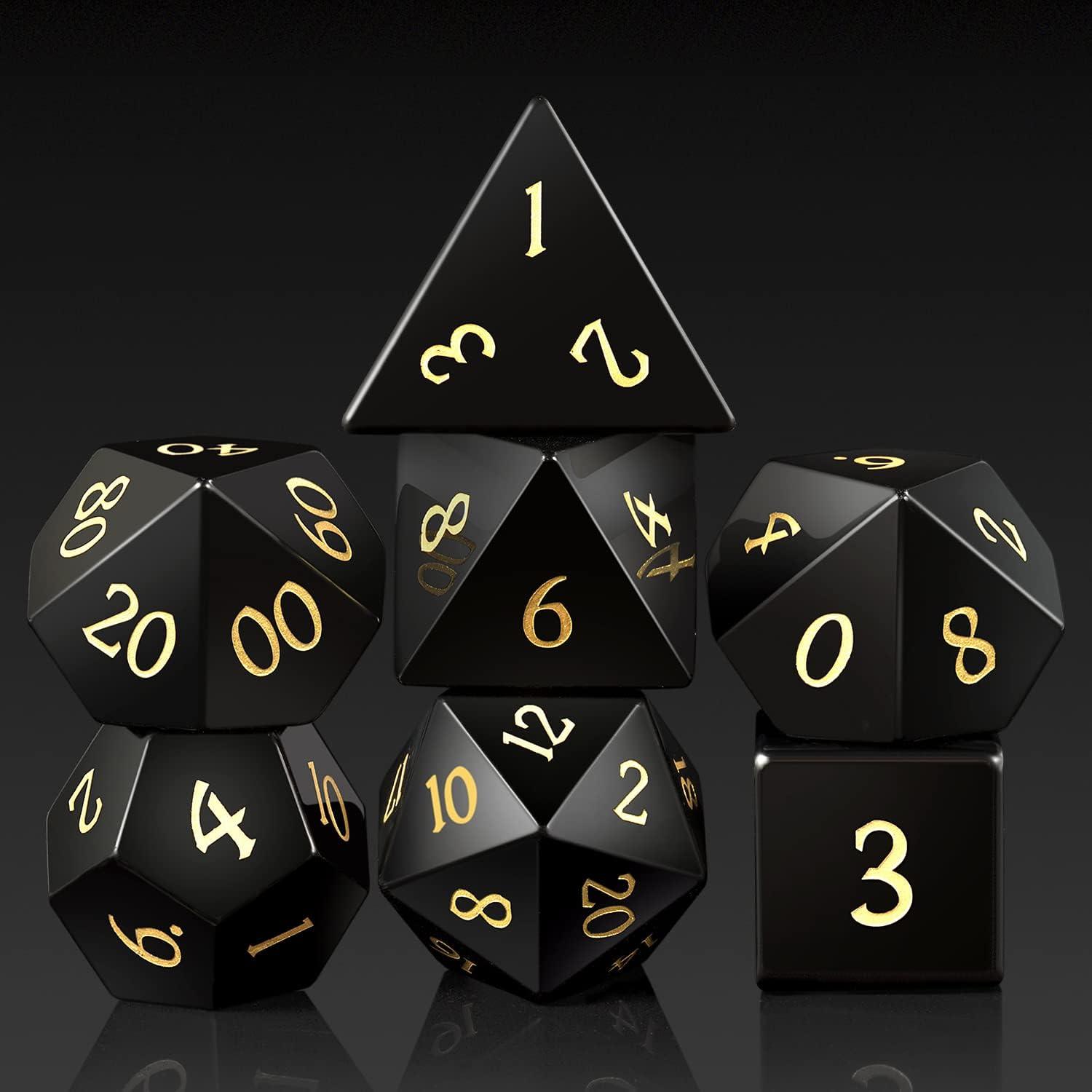 Obsidian Nightfall Dice Set - Living Skies Games