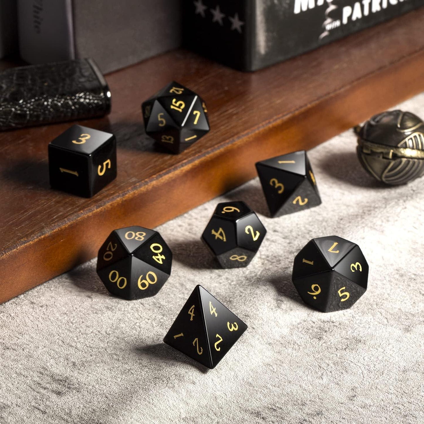 Obsidian Nightfall Dice Set - Living Skies Games