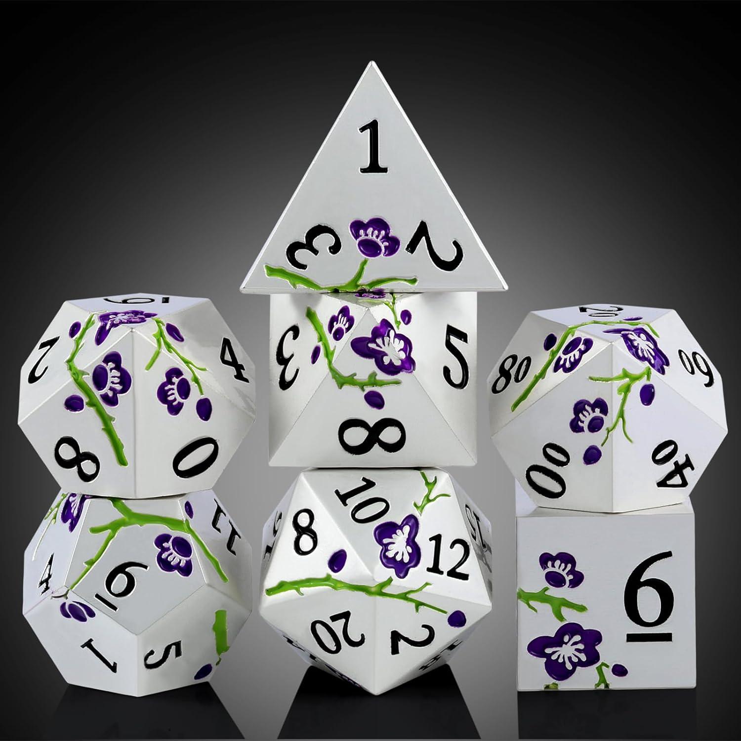 Silver Wisteria Serenity Dice Set - Living Skies Games