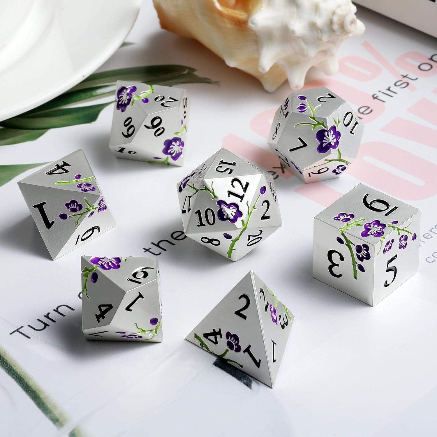 Silver Wisteria Serenity Dice Set - Living Skies Games