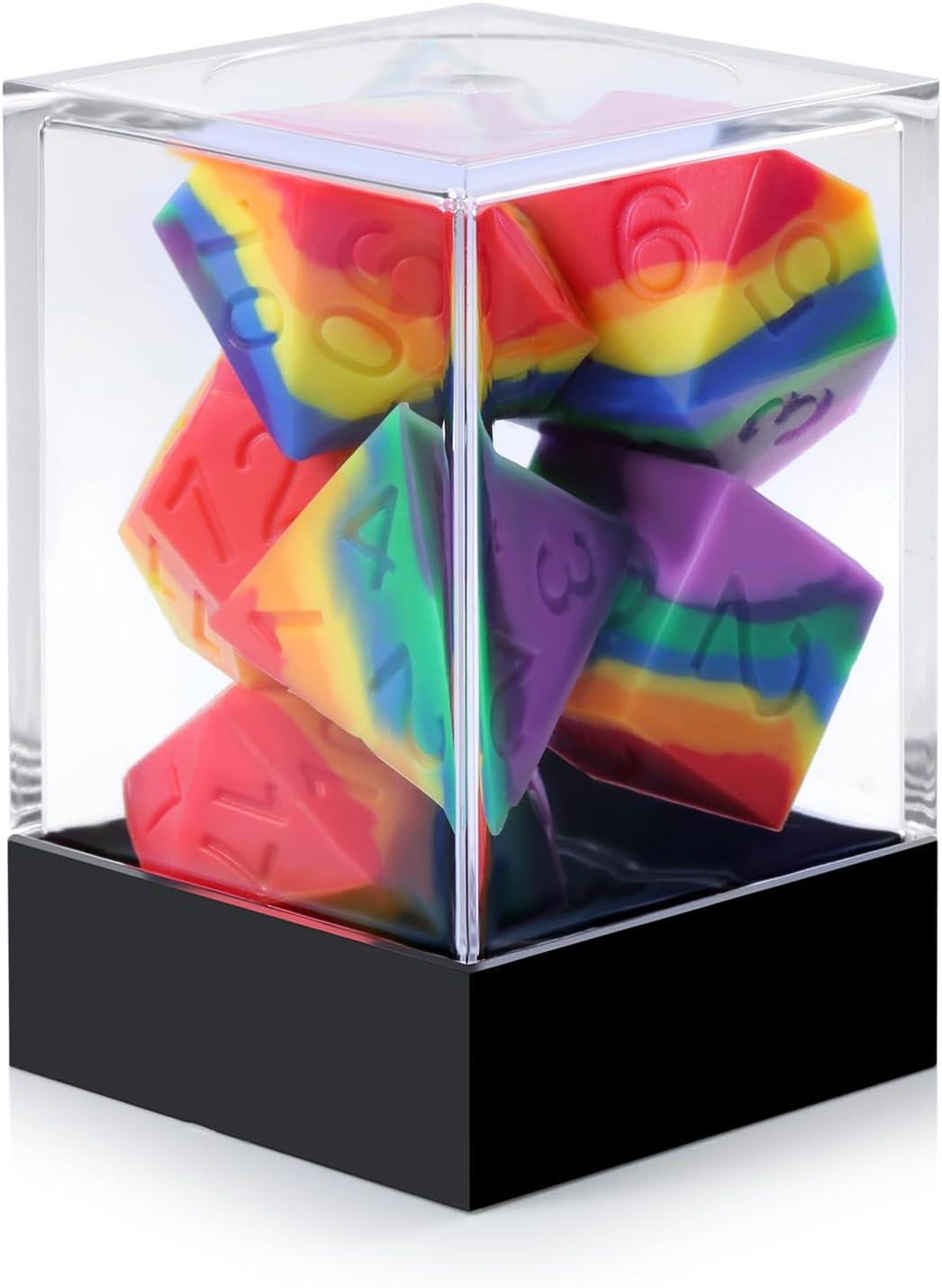 Vibrant Spectrum Silicone Dice Set - Living Skies Games