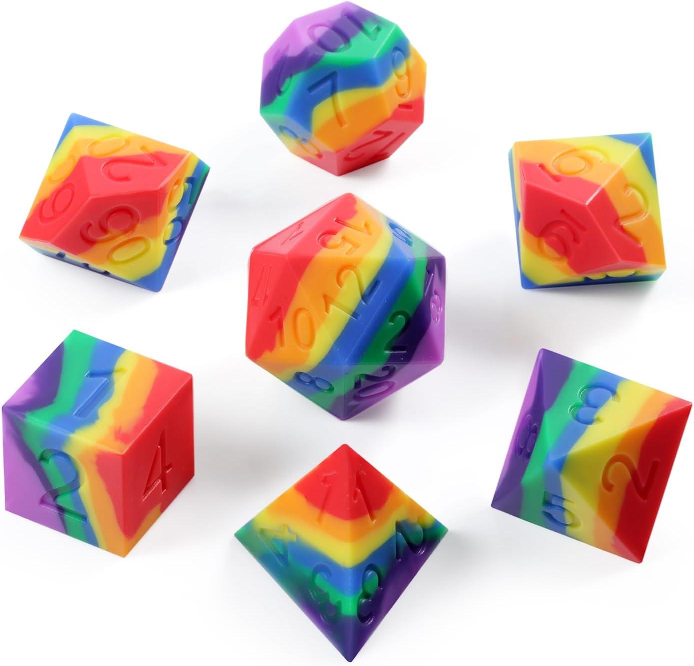 Vibrant Spectrum Silicone Dice Set - Living Skies Games